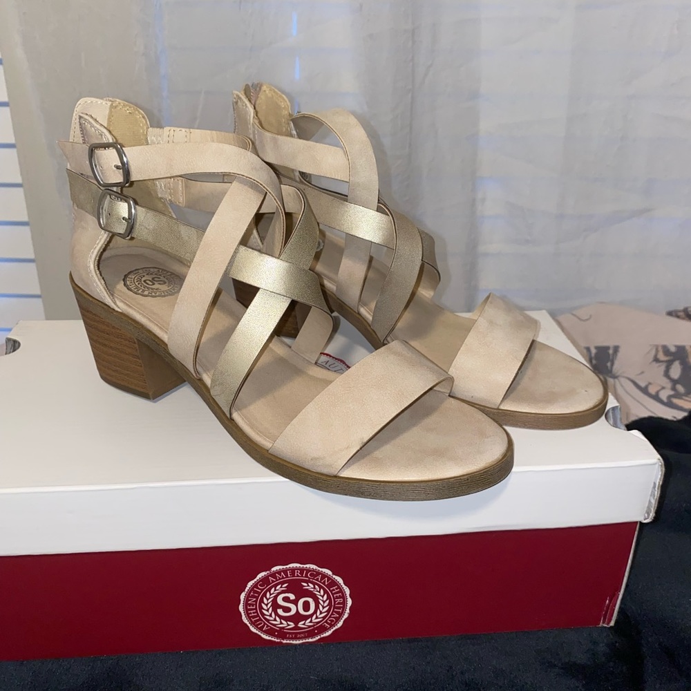 Low Heel Strappy Sandals